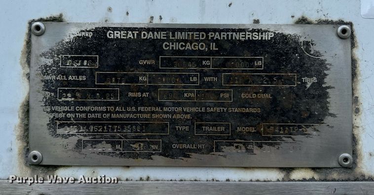 image for item DV5942 2007 Great Dane  dry van trailer