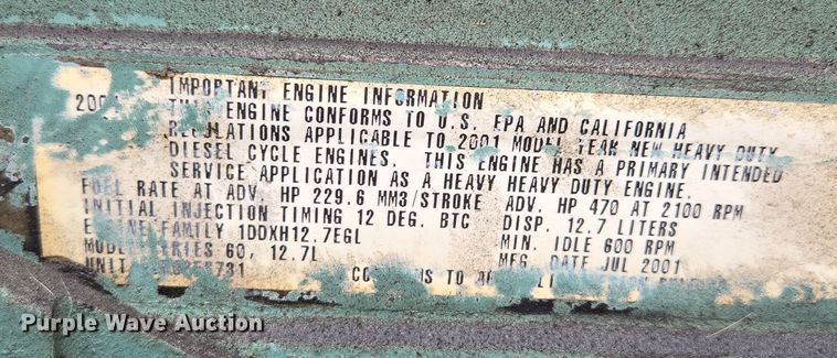 image for item EE8527 2003 Freightliner CST120 semi truck