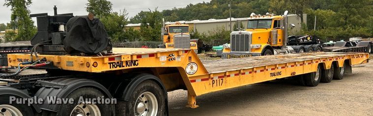image for item EK3333 1993 Trail King TK100HT-483 drop deck hydraulic tail equipment trailer