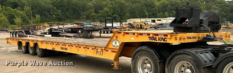 image for item EK3333 1993 Trail King TK100HT-483 drop deck hydraulic tail equipment trailer
