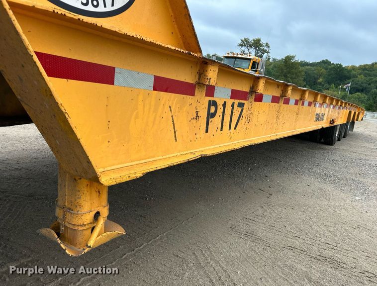 image for item EK3333 1993 Trail King TK100HT-483 drop deck hydraulic tail equipment trailer