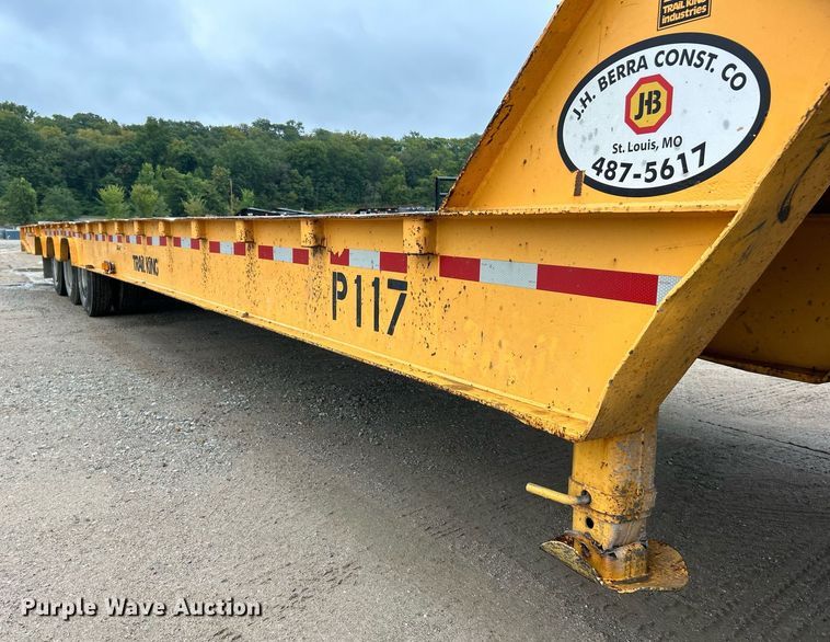 image for item EK3333 1993 Trail King TK100HT-483 drop deck hydraulic tail equipment trailer