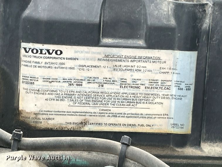 image for item EK3336 2005 Volvo  VNM semi truck