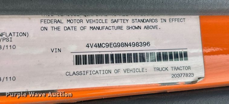 image for item EK3341 2008 Volvo VNM semi truck