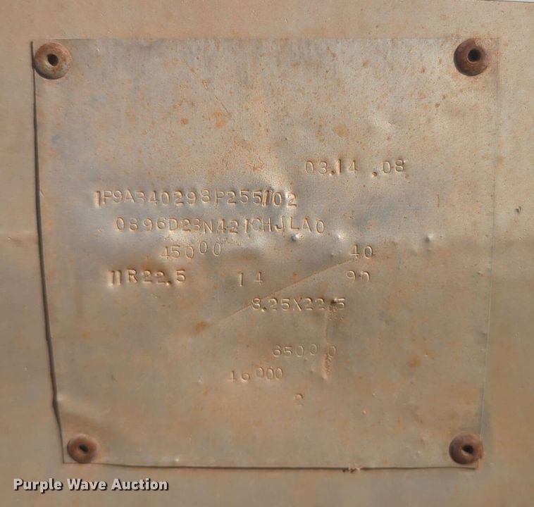 image for item EQ2145 2008 Pinson feed delivery trailer