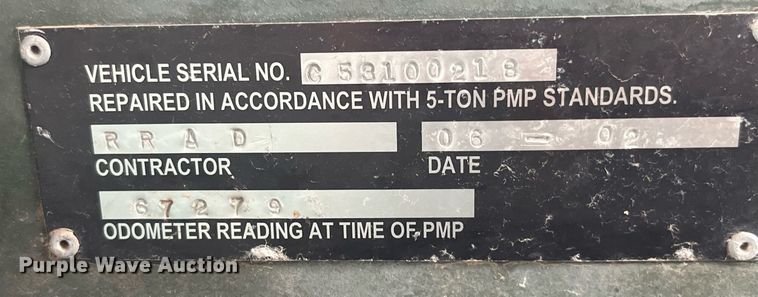 image for item LC9220 2002 American General MP3 semi truck