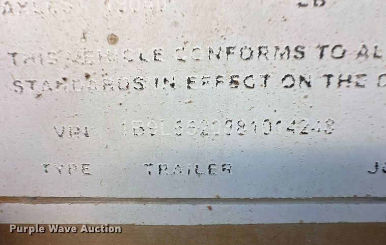 image for item OM9723 2008 Barrett livestock trailer