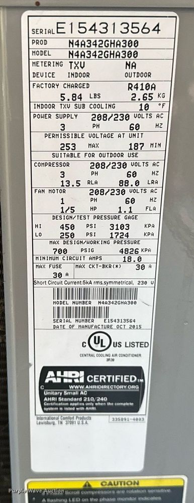image for item DH1355 AC / heat unit
