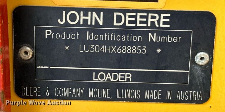 image for item DL0437 2003 John Deere 304H wheel loader