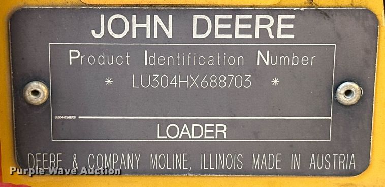 image for item DL0438 2003 John Deere 304H wheel loader