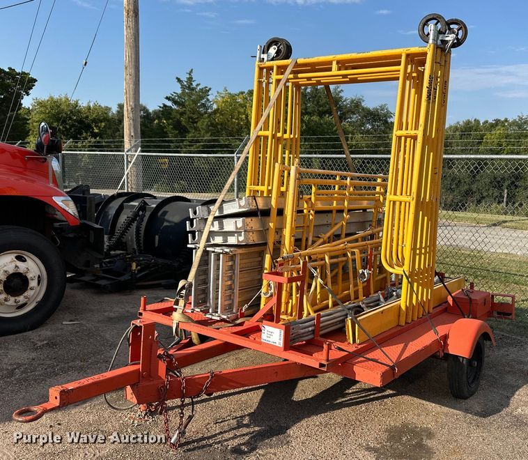 image for item DL0449 Utility trailer with scaffolding