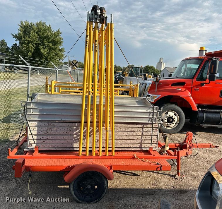 image for item DL0449 Utility trailer with scaffolding