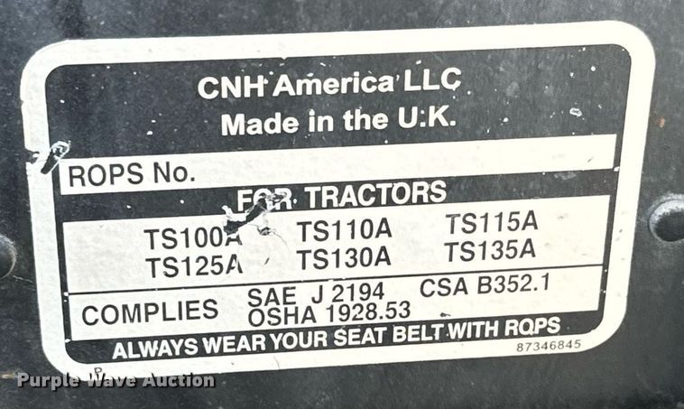 image for item DO1672 2006 New Holland TS-110A tractor