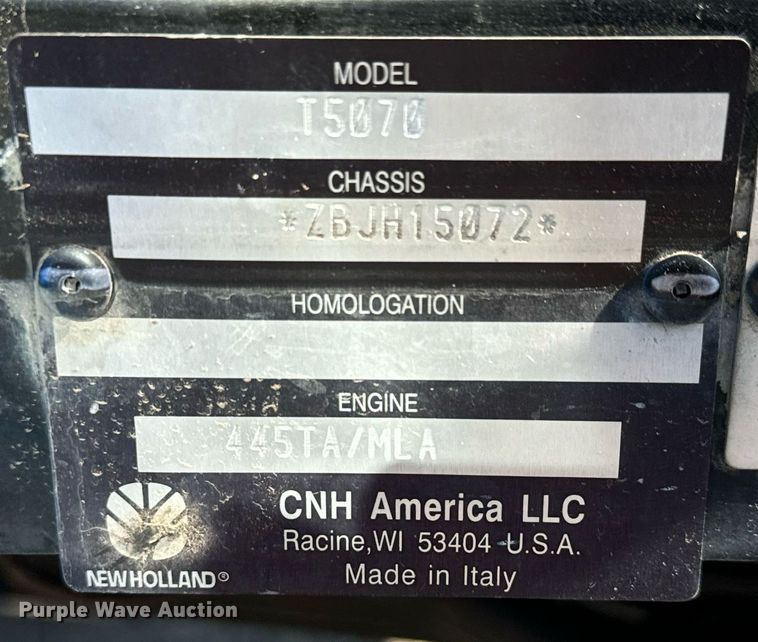 image for item DO1673 2011 New Holland T-5070 MFWD tractor