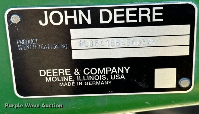 image for item DO1674 2006 John Deere 6415 tractor