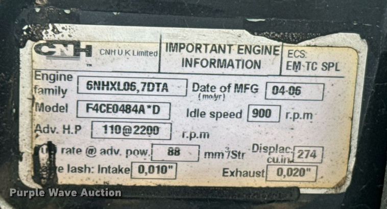 image for item DO1676 2006 New Holland TS-110A tractor