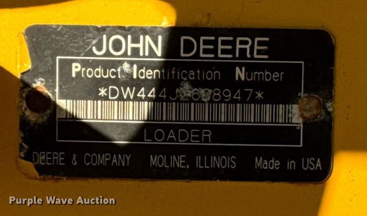 image for item DO1681 2006 John Deere 444J wheel loader
