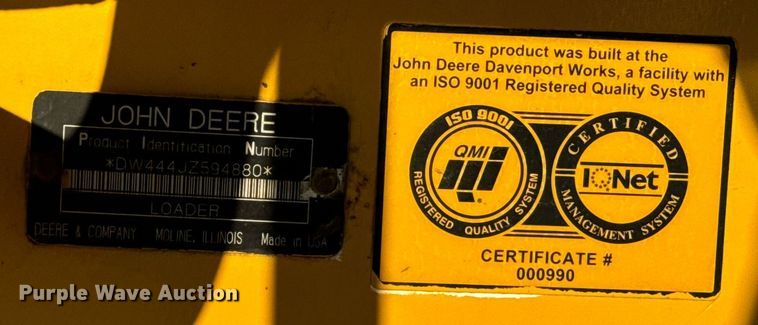 image for item DO1683 2005 John Deere 444J wheel loader