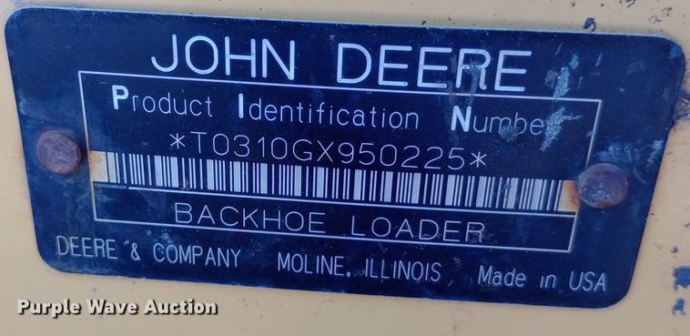 image for item DO1708 2005 John Deere 310G backhoe