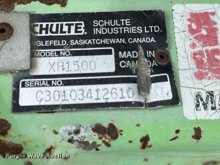 image for item DO1717 2007 Schulte XH1500 batwing rotary mower