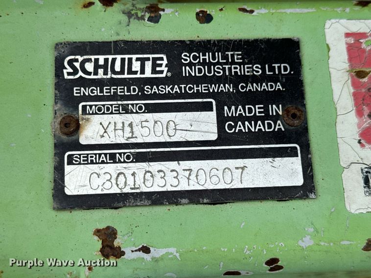 image for item DO1718 2006 Schulte  XH1500 batwing rotary mower