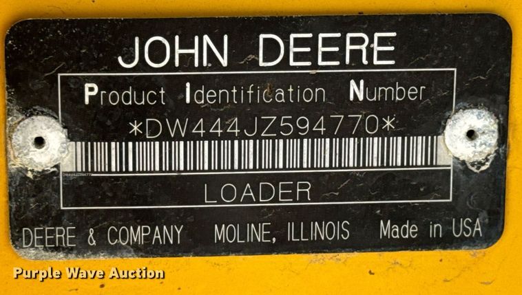 image for item DO1723 2005 John Deere 444J wheel loader