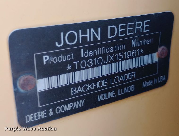 image for item DO1725 2008 John Deere 310J backhoe