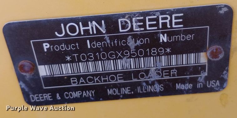 image for item DO1728 2005 John Deere 310G backhoe