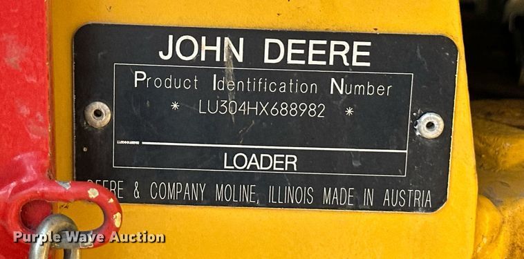 image for item DV2787 2003 John Deere 304H wheel loader