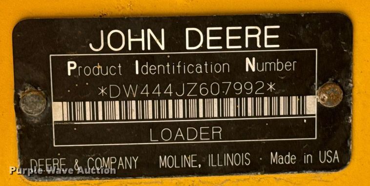 image for item DV2791 2006 John Deere 444J wheel loader