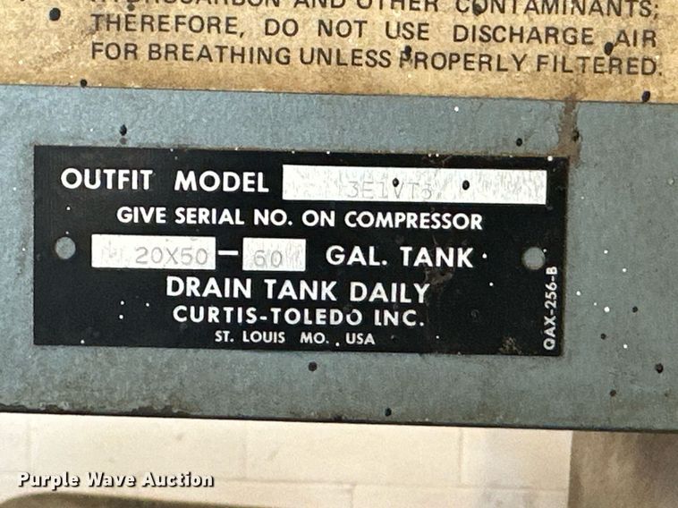 image for item DV2797 Curtis air compressor