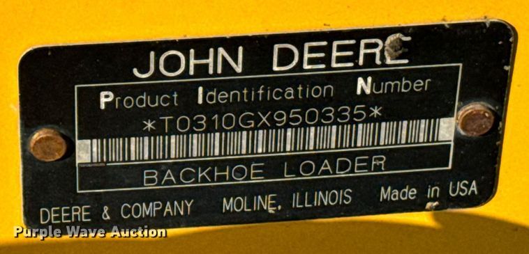 image for item EE7602 2005 John Deere 310G backhoe