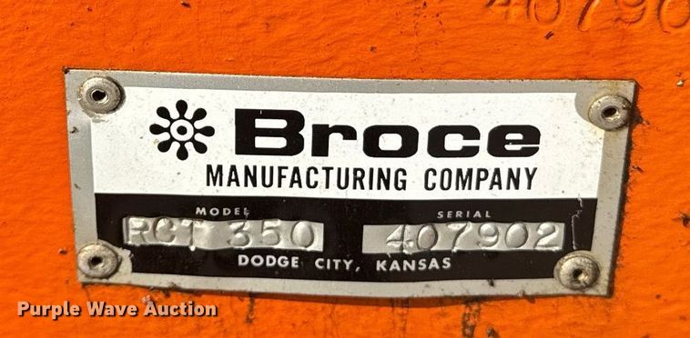 image for item EE7603 2012 Broce RTC 350 broom