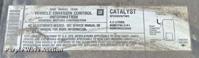 image for item EE7607 2006 Chevrolet Silverado 1500 pickup truck