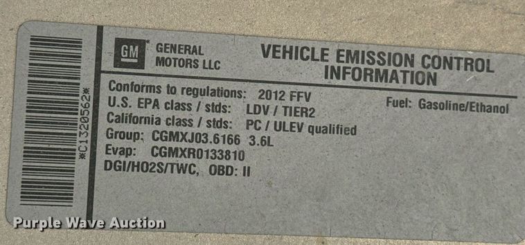 image for item EE7608 2012 Chevrolet Impala LS 
