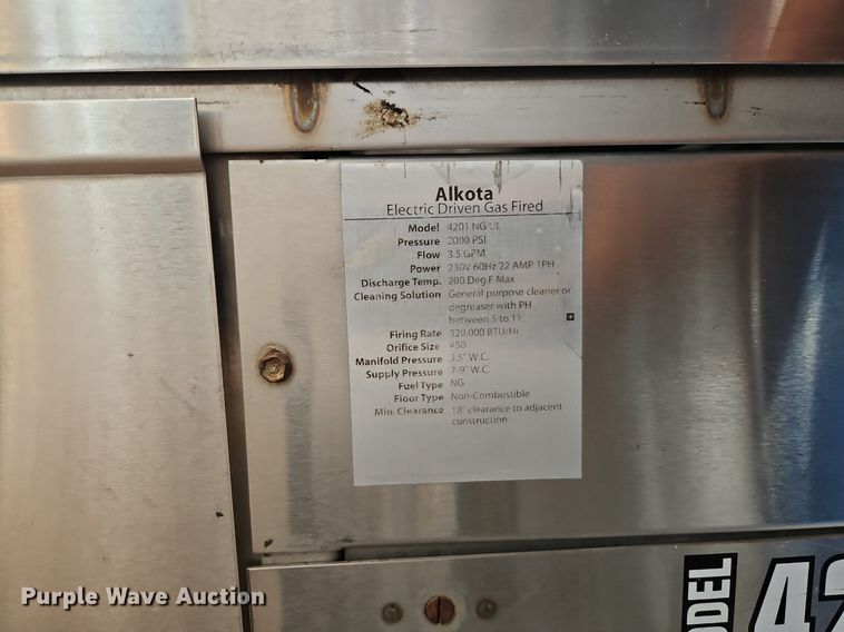 image for item EI8317 (3) Alkota 4201 NG UL hot pressure washers