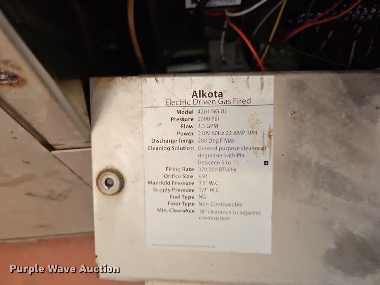 image for item EI8317 (3) Alkota 4201 NG UL hot pressure washers