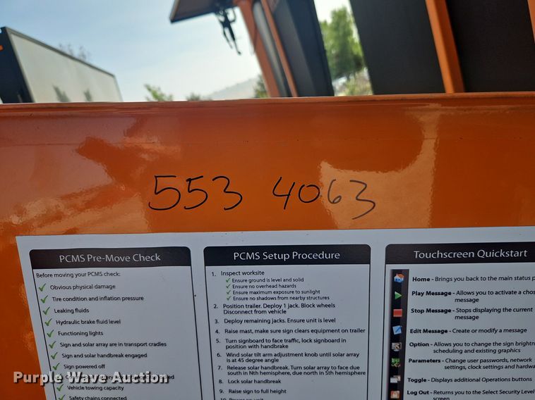 image for item EI8336 2013 Ver-Mac PCMS1210 message board trailer