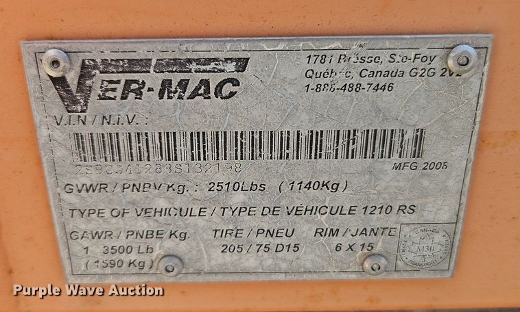 image for item EI8337 2008 Ver-Mac PCMS1210 message board trailer