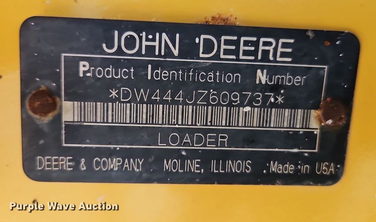 image for item EI8341 2007 John Deere 444J wheel loader