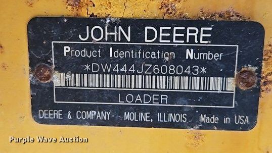 image for item EI8345 2006 John Deere 444J wheel loader