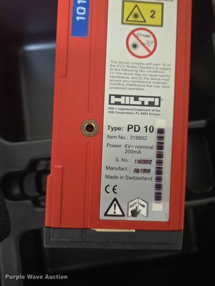 image for item EK2080 Hilti PD10 laser range meter