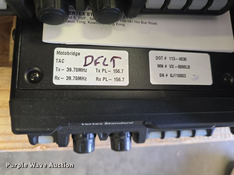 image for item EK2089 (23) Vertex VX-6000LB lowband radios