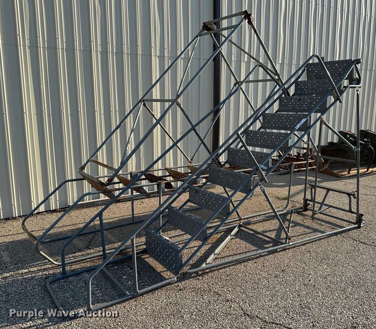 (2) rolling ladders in Salina, KS Item MV9149 for sale Purple Wave