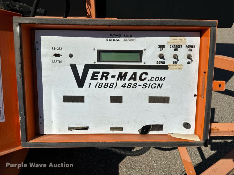 image for item NJ9329 2008 Ver-Mac PCMS-1210 message board trailer