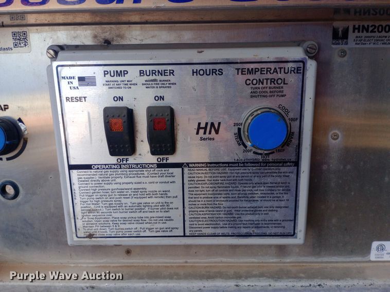 image for item NY9540 2015 Hydro Tek HD20004E2G pressure washer