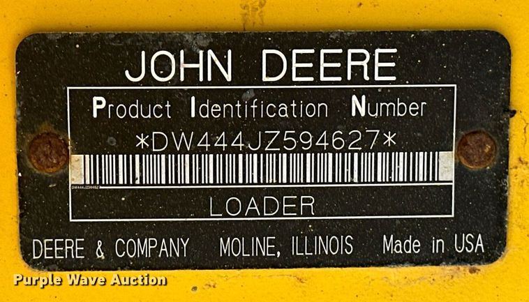 image for item OM9700 2005 John Deere 444J wheel loader