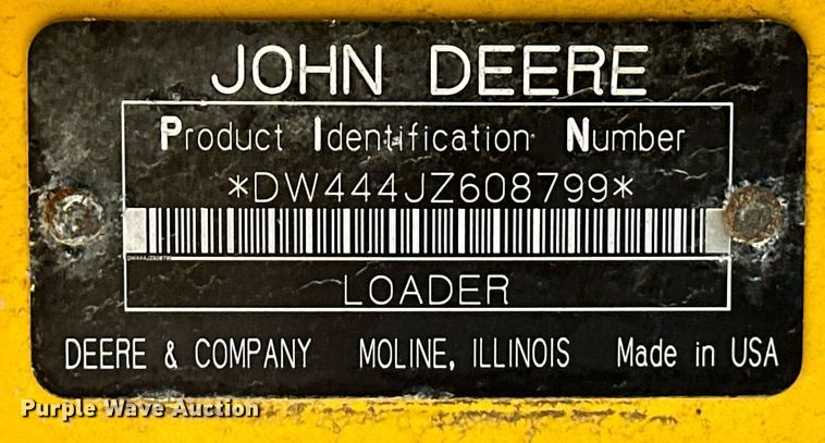 image for item OM9701 2006 John Deere 444J wheel loader