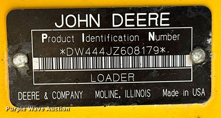 image for item OM9702 2006 John Deere 444J wheel loader