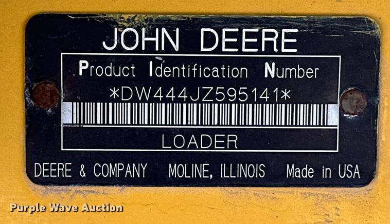 image for item OM9703 2005 John Deere 444J wheel loader